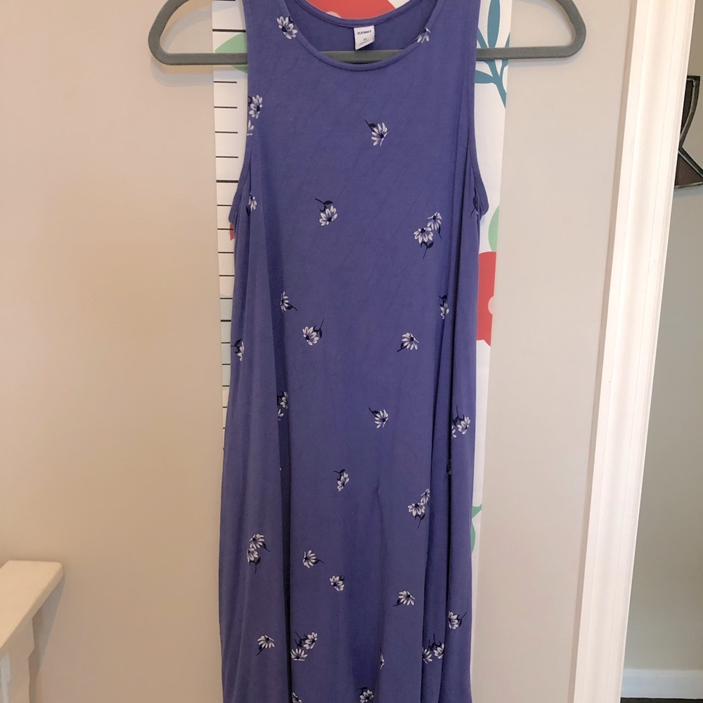 2/15 OLD NAVY Sleeveless Purple Floral Swing Dress